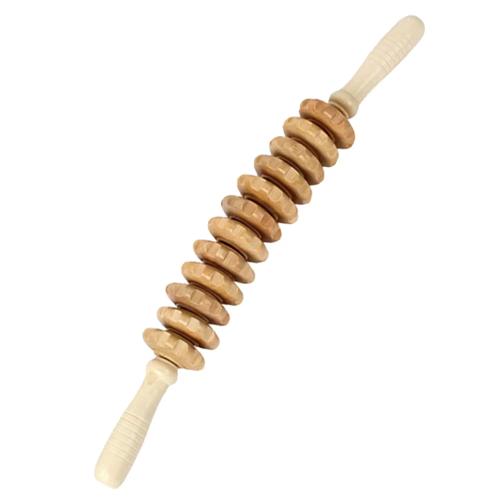 Rodillo de Madera para Masaje Corporal