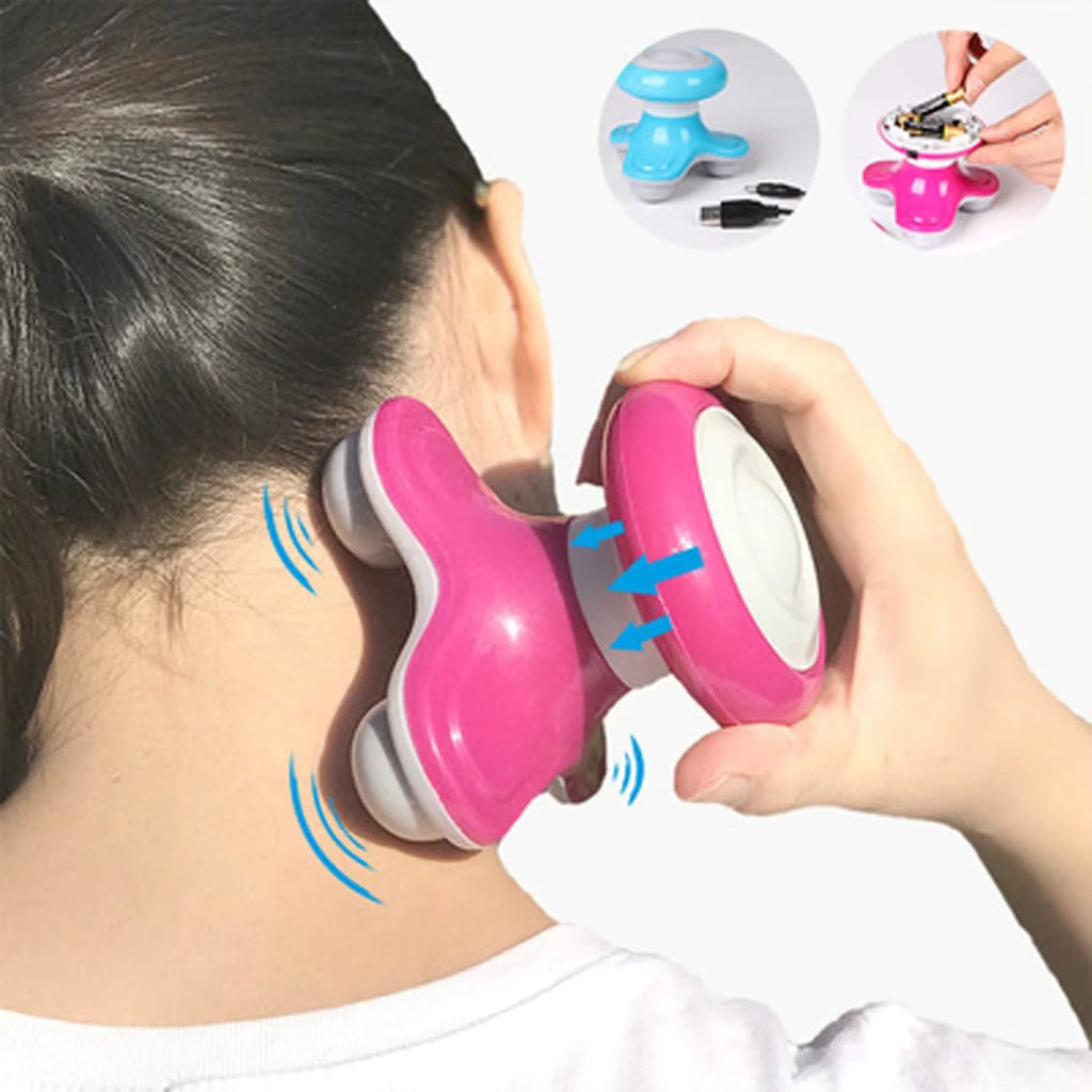 Mini Masajeador de Mano USB – Cuello, Hombros y Espalda | Portátil y Recargable