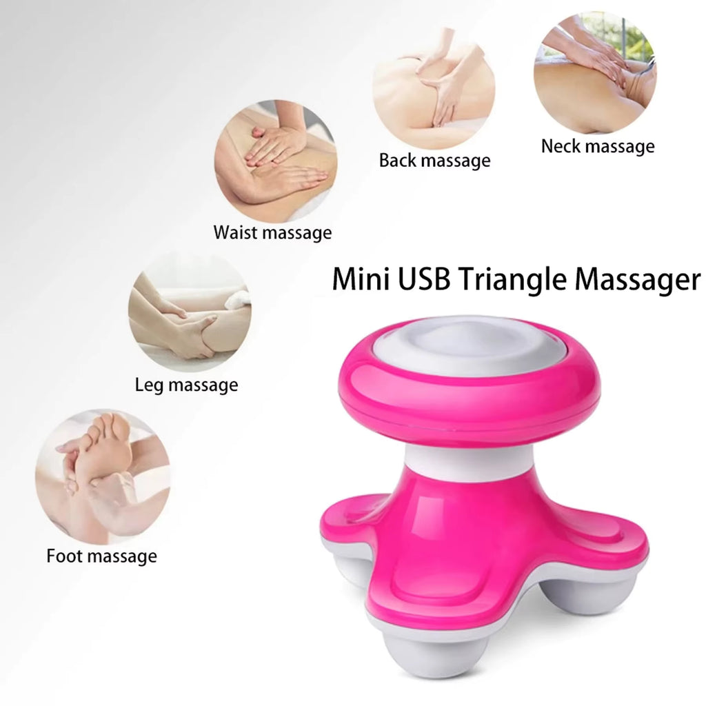Mini Masajeador de Mano USB – Cuello, Hombros y Espalda | Portátil y Recargable